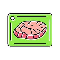 raw meat handling food safety color icon illustration vector