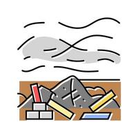 debris from hurricane hurricane disaster color icon illustration vector