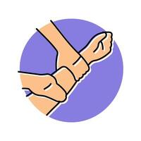 arms massage therapy color icon illustration vector