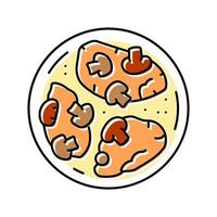 marsala chicken food color icon illustration vector
