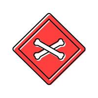 crossbones bleach color icon illustration vector