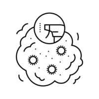 disinfection bleach line icon illustration vector