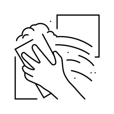 corrosive bleach line icon illustration