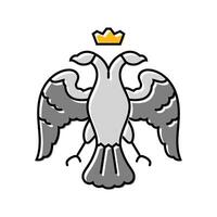 double headed eagle byzantine color icon illustration vector