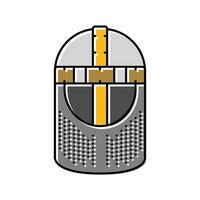 helmet byzantine color icon illustration vector
