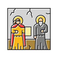 illuminated manuscript byzantine color icon illustration vector