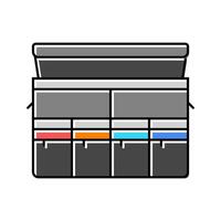trunk organizer accessory color icon illustration vector