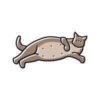 pregnant cat breeding color icon illustration vector