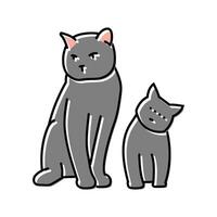 kittens cat breeding color icon illustration vector
