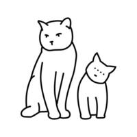 kittens cat breeding line icon illustration vector