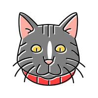 collar cat breeding color icon illustration vector