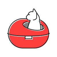 nest cat breeding color icon illustration vector