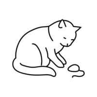 toy mouse cat breeding line icon illustration vector