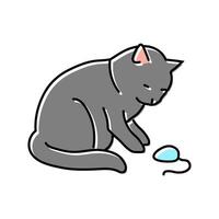 toy mouse cat breeding color icon illustration vector