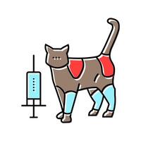 bowtie cat breeding color icon illustration vector