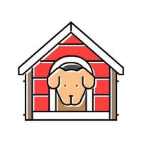 kennel dog color icon illustration vector