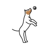 ball dog color icon illustration vector