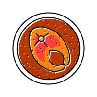 curry fish color icon illustration vector