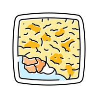 pie fish color icon illustration vector
