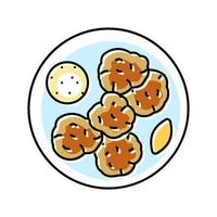 cakes fish color icon illustration vector