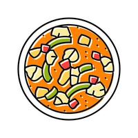 stew fish color icon illustration vector