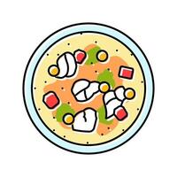 chowder fish color icon illustration vector