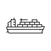 container ship line icon illustration vector