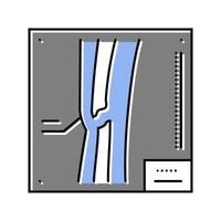x ray of fracture color icon illustration vector