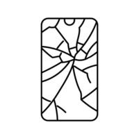 splint for finger fracture line icon illustration vector