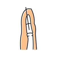 dislocated joint fracture color icon illustration vector