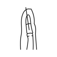 dislocated joint fracture line icon illustration vector