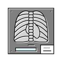 x ray fracture injury color icon illustration vector