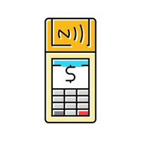 payment terminal nfc technology color icon illustration vector