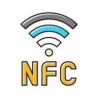 signal nfc technology color icon illustration vector