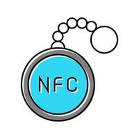 tag nfc technology color icon illustration vector