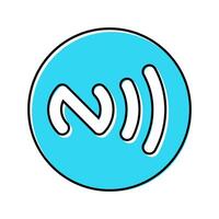 mark nfc technology color icon illustration vector