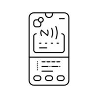 payment app nfc technology line icon illustration vector