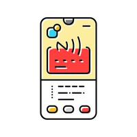 payment app nfc technology color icon illustration vector