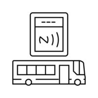 phone tapping object nfc technology line icon illustration vector