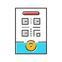 tap to connect nfc technology color icon illustration vector
