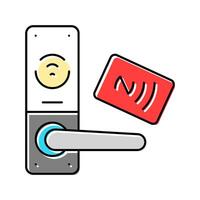wireless data transfer nfc technology color icon illustration vector
