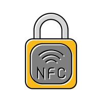 security nfc technology color icon illustration vector