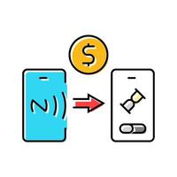 key nfc technology color icon illustration vector