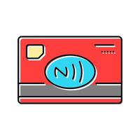 smart card nfc technology color icon illustration vector