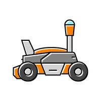 field scanning robot harvests color icon illustration vector