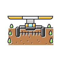 weeding robot harvests color icon illustration vector