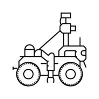 soil analysis robot harvests line icon illustration vector