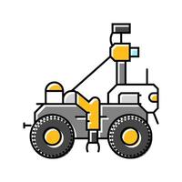 soil analysis robot harvests color icon illustration vector