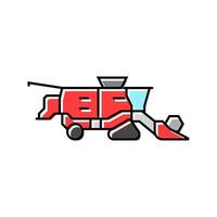 harvesting combine robot harvests color icon illustration vector