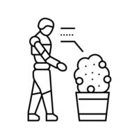 robotic loader robot harvests line icon illustration vector